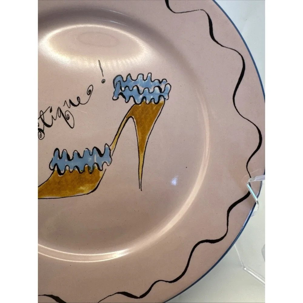 5 Rosanna Luncheon Salad Dessert Plates High‎ Heel Design 8.25 inch diameter